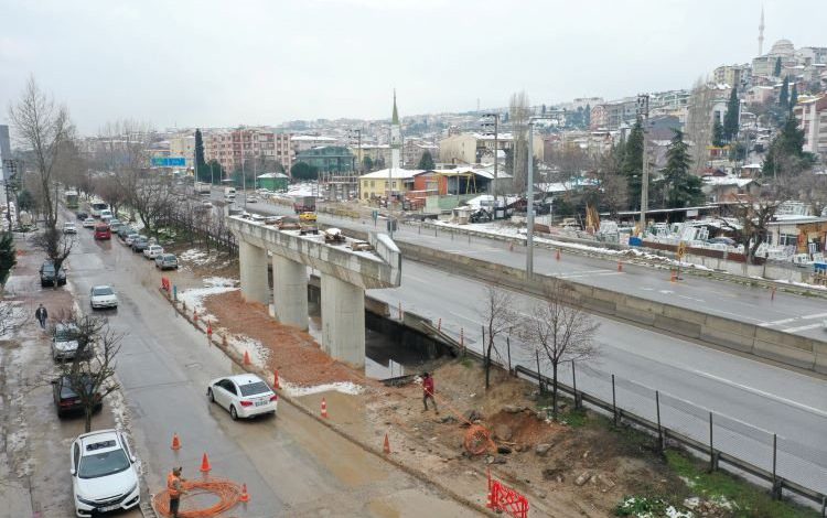 Kocaeli Kuruçeşme tramvay köprüsünü çalışmaları devam ediyor Kocaeli Kuruçeşme tramvay köprüsünü çalışmaları devam ediyor