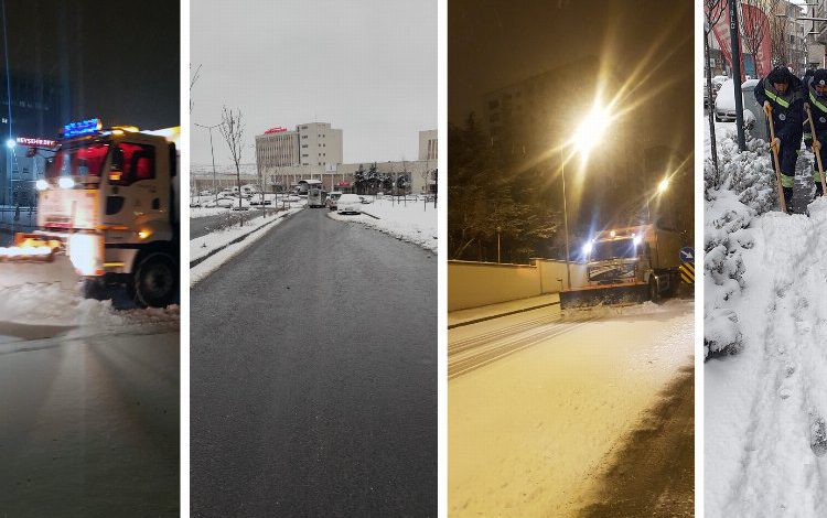 Nevşehir’de kar temizliği ve tuzlama çalışması yapıldı Nevşehir’de kar temizliği ve tuzlama çalışması yapıldı
