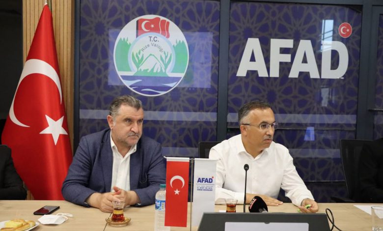 Rize’de Kriz Masası kuruldu