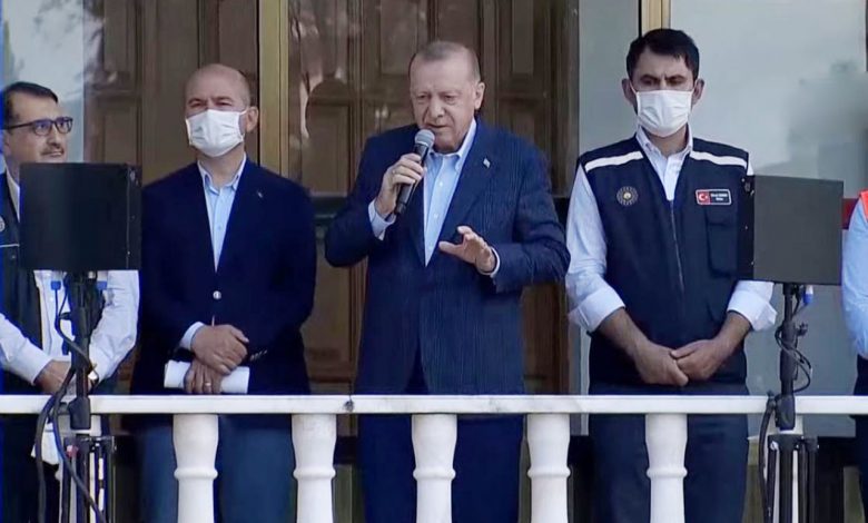 Cumhurbaşkanı Erdoğan Kastamonu’da… “Bu afetleri de birlikte aşacağız”