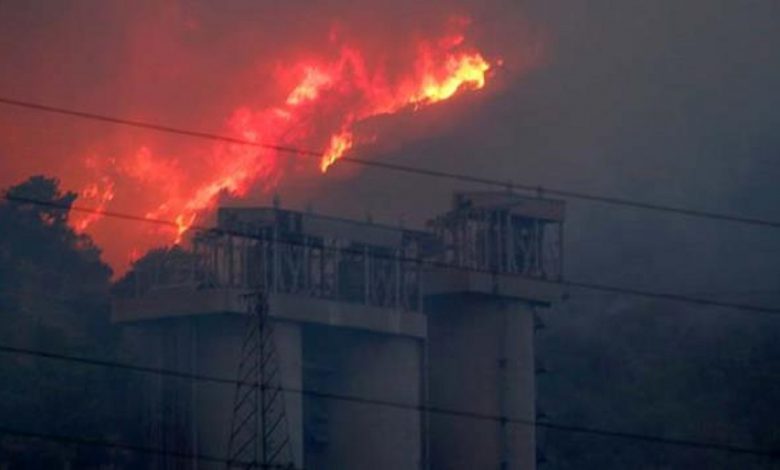 Termik santralde yangın nöbeti