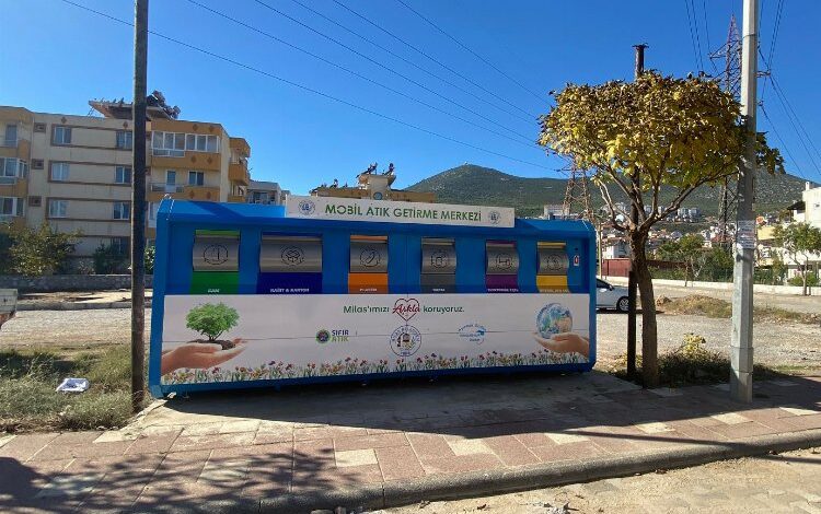 Milas’ta mobil atık noktaları artıyor