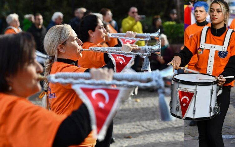 Kadına şiddete bandolu tepki Kadına şiddete bandolu tepki