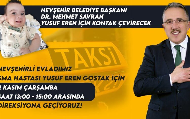 Mehmet Savran’dan SMA’lı minik Yusuf için şoför koltuğunda Mehmet Savran’dan SMA’lı minik Yusuf için şoför koltuğunda
