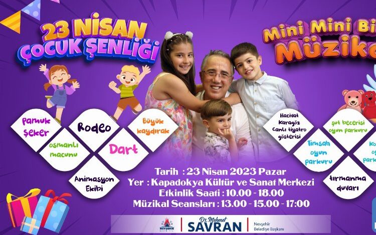 Nevşehir Belediyesi’nden 23 Nisan’da çocuk şenliği Nevşehir Belediyesi’nden 23 Nisan’da çocuk şenliği