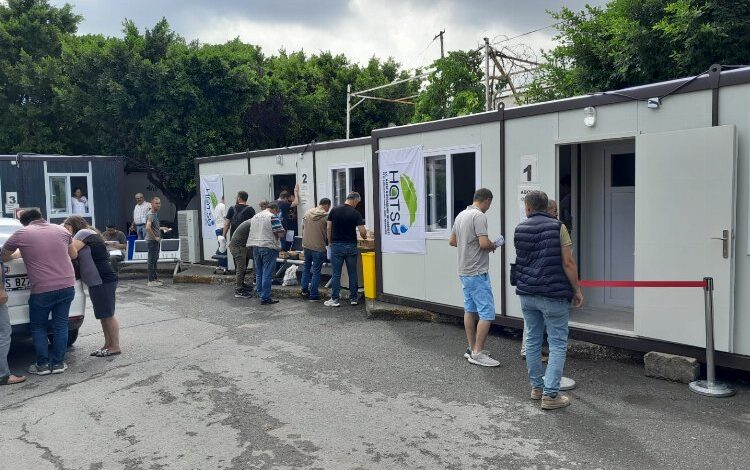 HATSU ve Büyükşehir ekipleri konteyner ofislerde HATSU ve Büyükşehir ekipleri konteyner ofislerde