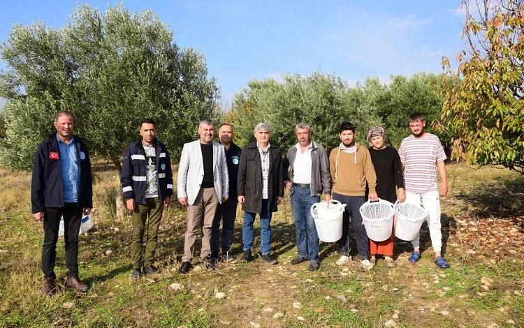 Manisa Turgutlu’da zeytin emekçilerine malzeme