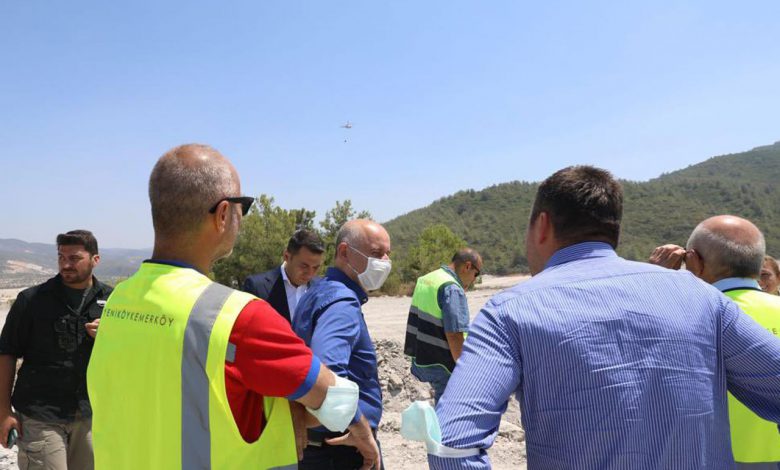 Muğla Milas’taki termik santrallerine yangın sonrası inceleme