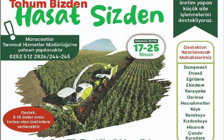 Milas Belediyesi’nden hibeli mısır tohumu desteği