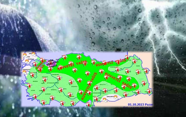 Kuvvetli yağışlara dikkat! Meteoroloji’den ciddi sel uyarısı Kuvvetli yağışlara dikkat! Meteoroloji’den ciddi sel uyarısı
