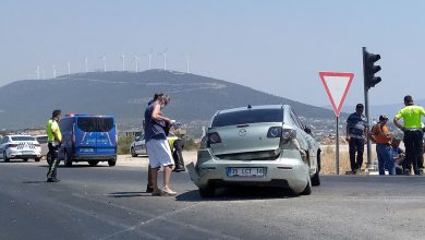 Aydın Didim’de orta refüje çarparak durabildi