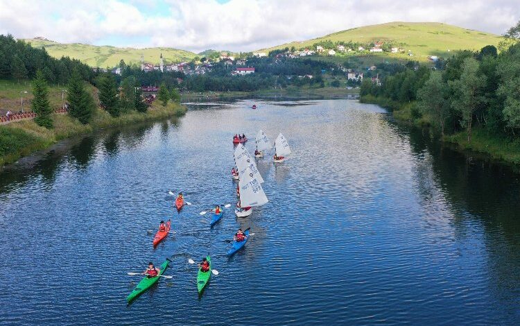 Yaylada kano yelken rüzgarı