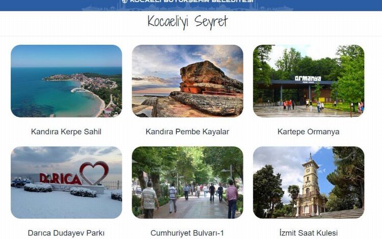 Kocaeli’nin turistik mekanları cepte Kocaeli’nin turistik mekanları cepte