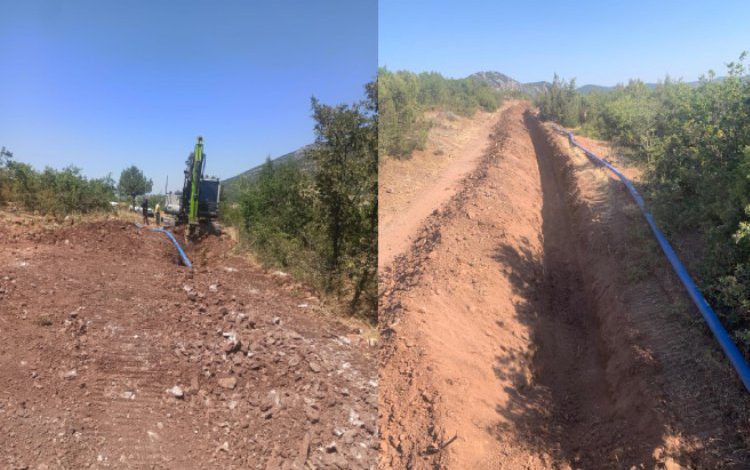 Manisa Akhisar’da bin 900 metrelik içme suyu hattı Manisa Akhisar’da bin 900 metrelik içme suyu hattı