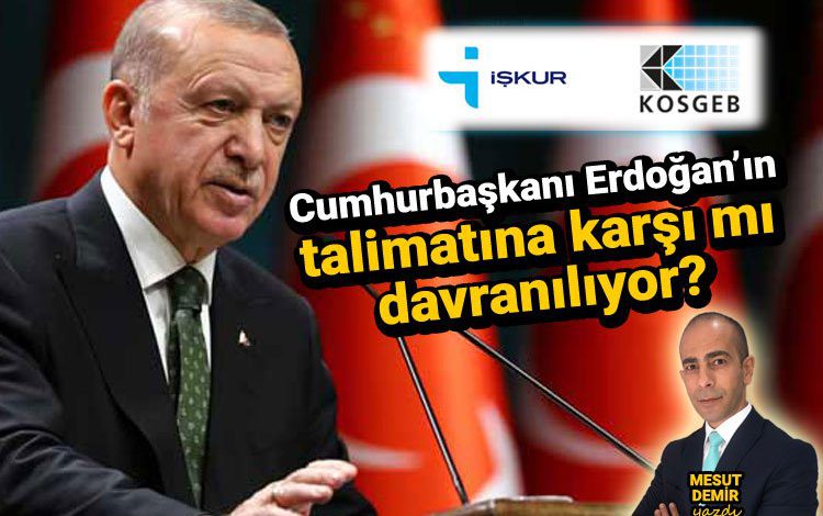 KOSGEB ve İŞKUR, Cumhurbaşkanı Erdoğan’ın talimatına karşı mı davranıyor?