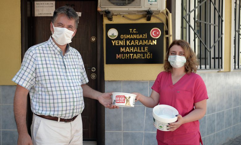 Bursa Osmangazi’de can dostlara su kabı Bursa Osmangazi’de can dostlara su kabı