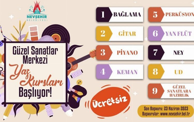 Nevşehir Güzel Sanatlar Merkezi kayıtları başladı
