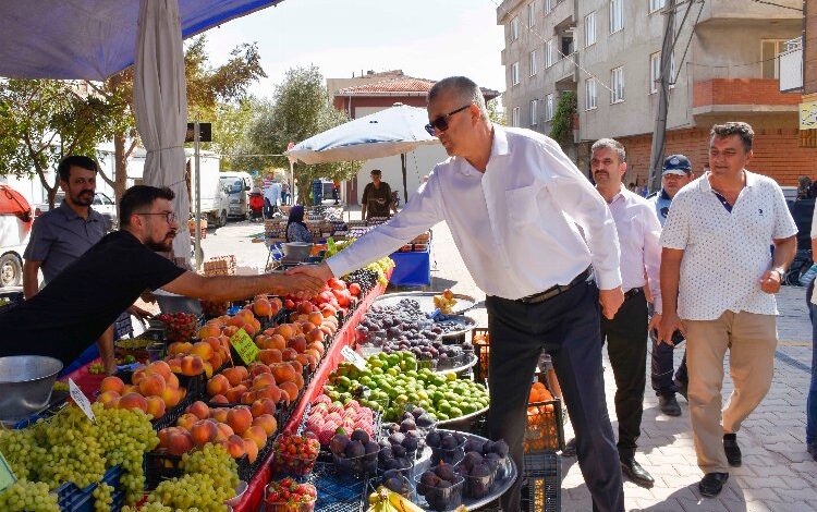 Bursa’da Karacabeyliler yeni semt pazarından memnun
