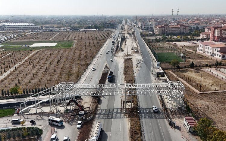 Konya’daki köprülü kavşak bahardan önce tamamlanacak