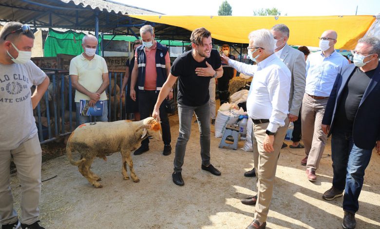 Turgay Erdem’den hayvan pazarına ziyaret Turgay Erdem’den hayvan pazarına ziyaret