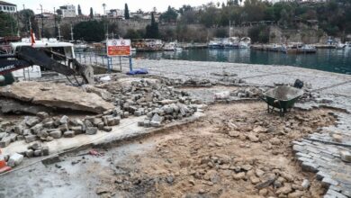 Fırtına yat limanını bu hale getirdi