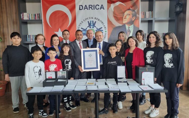 Kocaeli Darıcalı öğrenciler 2023 mektupla dünya rekoru kırdı